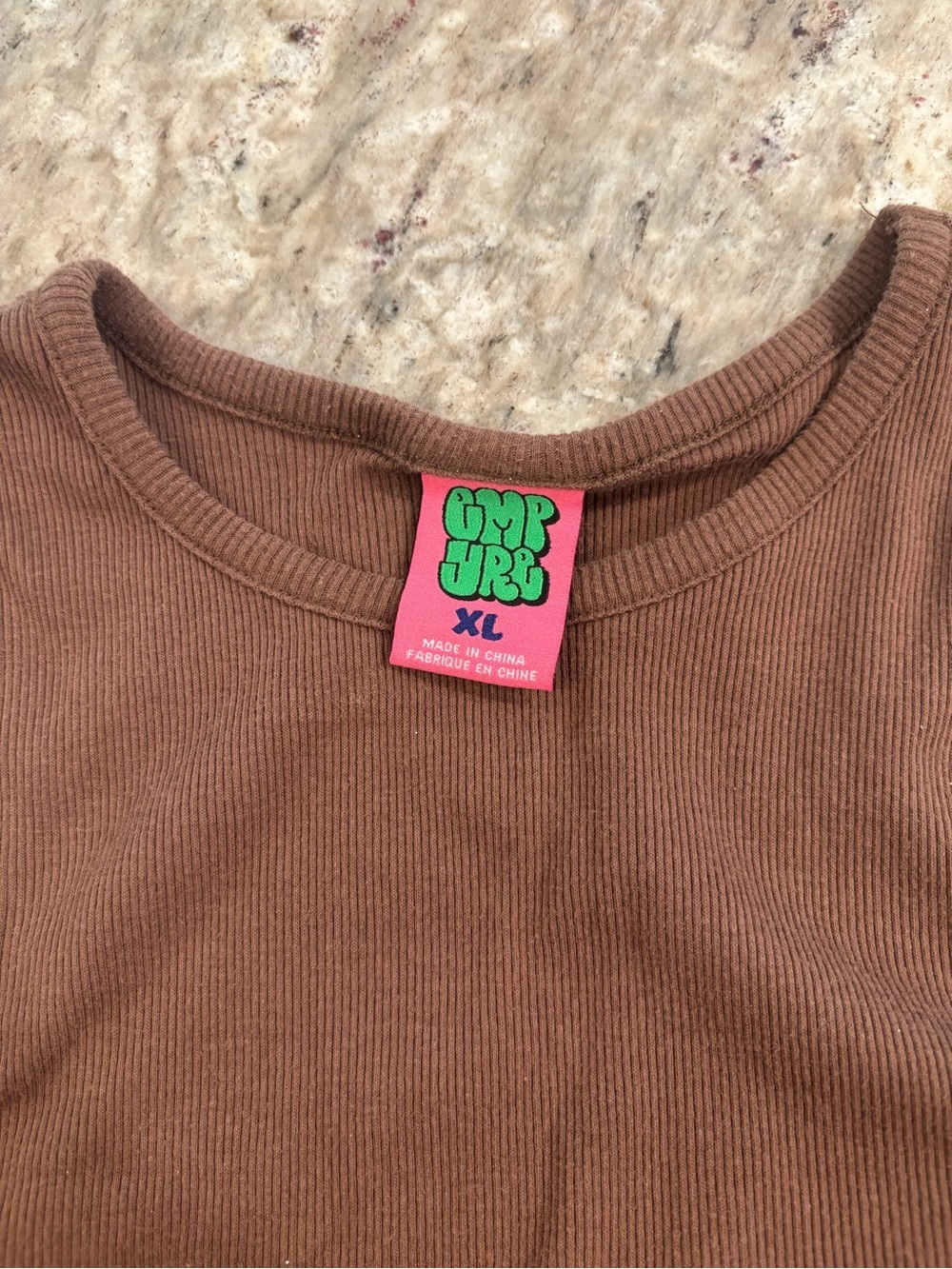 Women’s Ribbed Tank Top - Brown - Picture 3 of 5